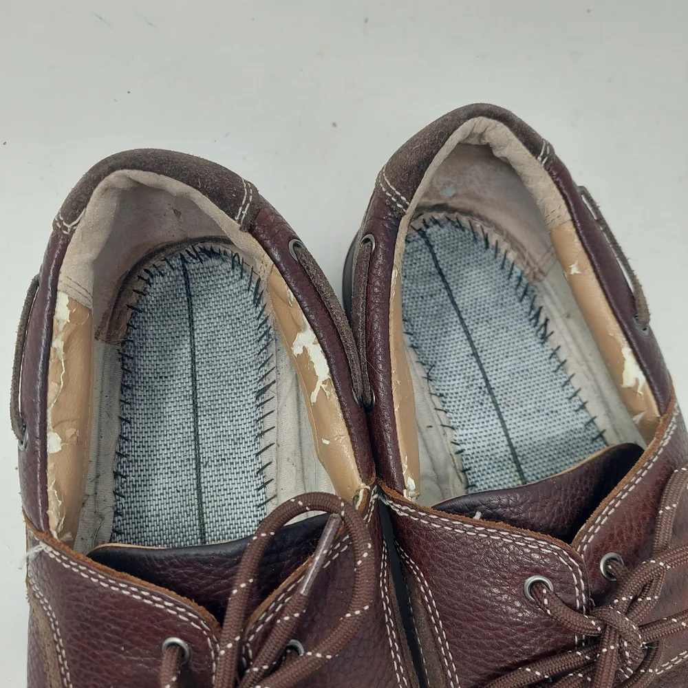 Bostonian Brown Leather Dock Boat Shoes Slip On Loafers Comfort Casual Size 10M